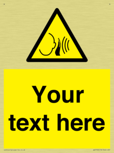 Custom warning sudden loud noise